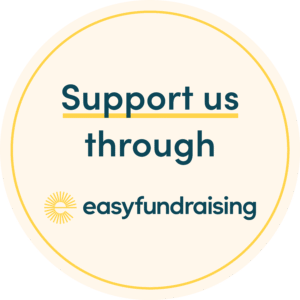 Easyfundraising sticker: support us through easyfundraising